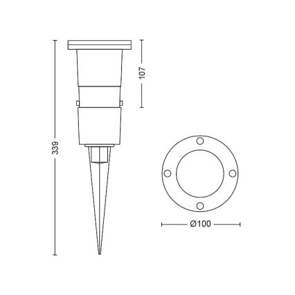 Philips - LED Venkovní lampa 1xGU10/5W/230V IP44