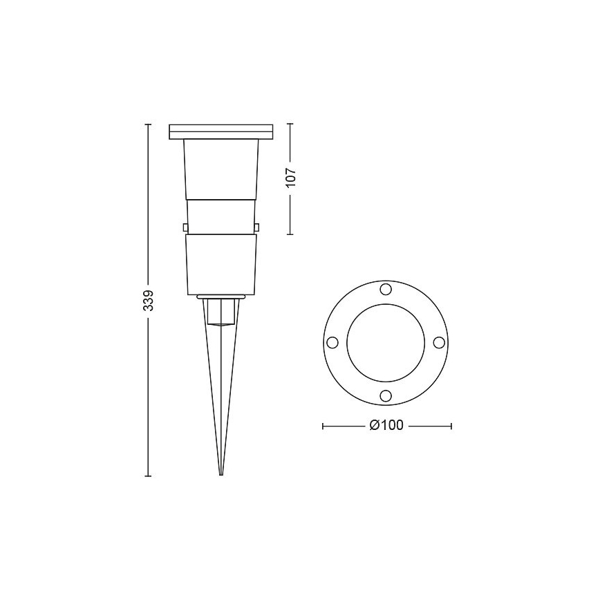 Philips - LED Venkovní lampa 1xGU10/5W/230V IP44