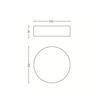 Philips - Stropní svítidlo 2xE27/23W/230V