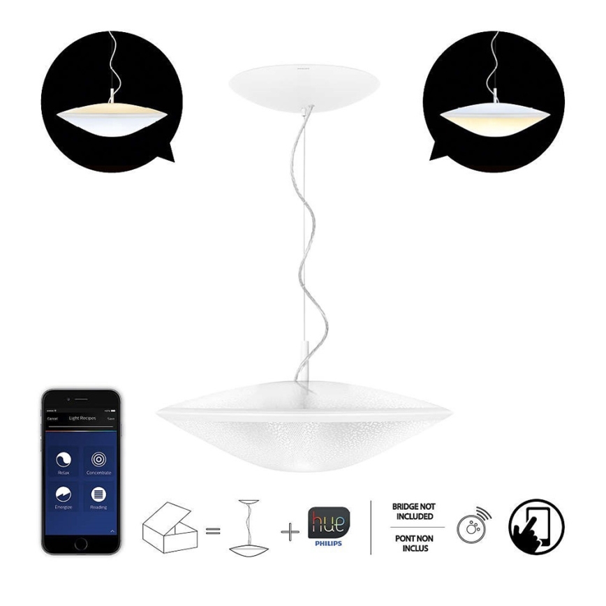 Philips 31152/31/PH - Stmívatelné závěsné svítidlo HUE PHOENIX 2xLED/9W/230V