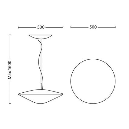 Philips 31152/31/PH - Stmívatelné závěsné svítidlo HUE PHOENIX 2xLED/9W/230V
