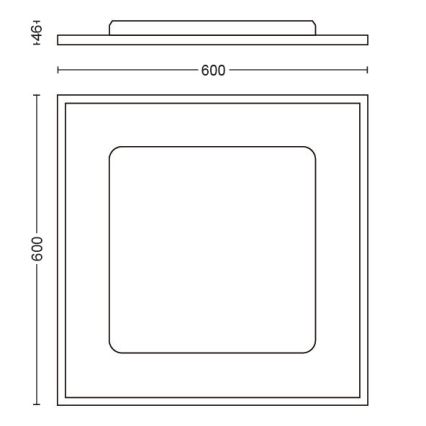 Philips - LED Stmívatelný přisazený panel Hue AURELLE LED/55W/230V