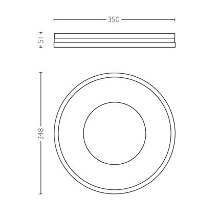 Philips 32610/48/P7 - LED Stropní svítidlo BEING HUE LED/32W/230V