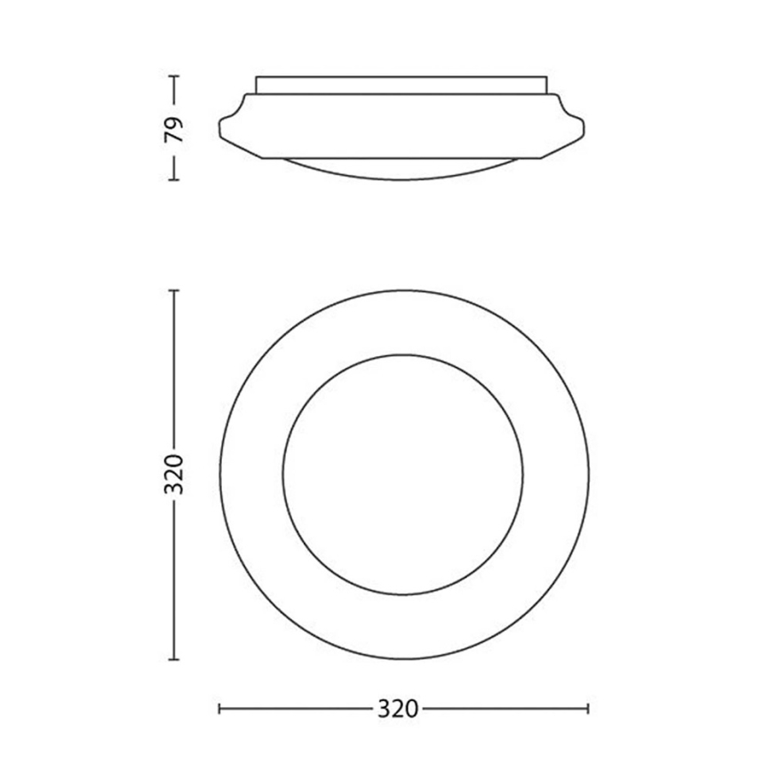 Philips - LED Stropní svítidlo LED/16W/230V 2700K