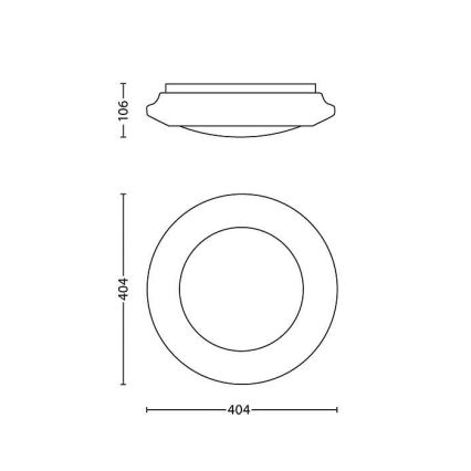 Philips 33365/31/16 - Stropní svítidlo MYLIVING CINNABAR 1xLED/22W/230V