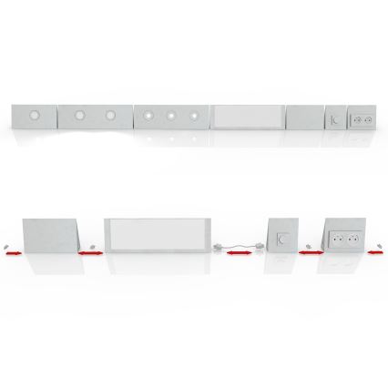 Philips 33466/17/36 - Zásuvka pod kuchyňskou linku FINESSE 2x230V