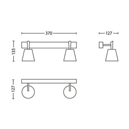 Philips - Koupelnové svítidlo 2xG9/28W/230V