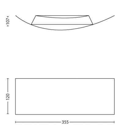Philips 34101/17/16 - Nástěnné svítidlo MYLIVING ARROW 1xR7s/80W/230V