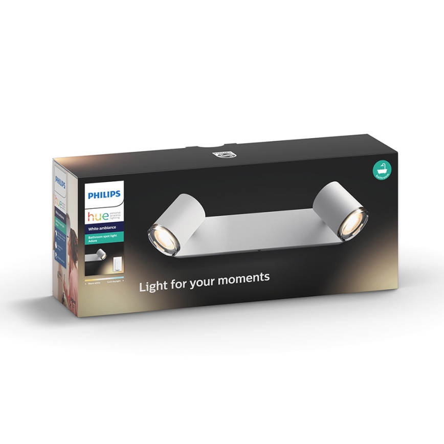 Philips 34360/31/P7 - LED Bodové svítidlo HUE ADORE LED/2x5,5W/230V