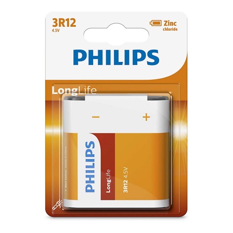 Philips 3R12L1B/10 - Zinkochloridová baterie 3R12 LONGLIFE 4,5V