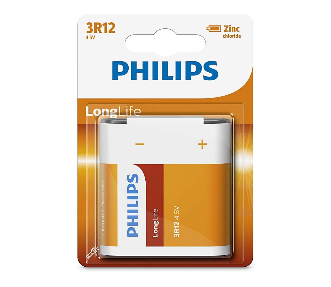 Philips Philips 3R12L1B/10 - Zinkochloridová baterie 3R12 LONGLIFE 4,5V P2212
