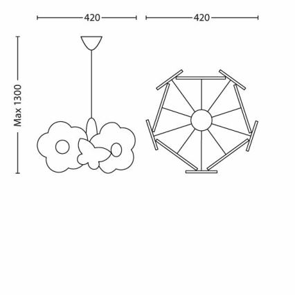 Philips - Dětský lustr 1xE27/11W/230V