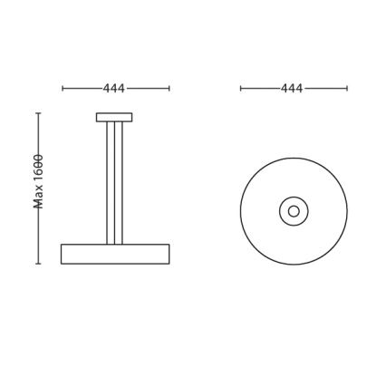 Philips 40339/11/16 - Stmívatelné závěsné svítidlo MYLIVING FAIR 1x2GX13/55W