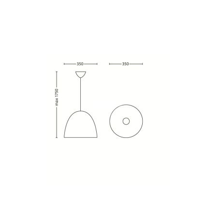 Philips 40617/93/16 - Lustr MYLIVING HEVER 1xE27/42W/230V