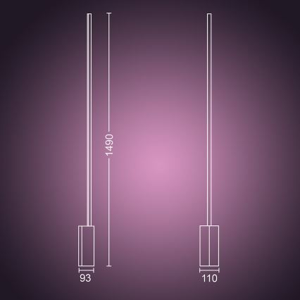 Philips - LED RGB Stojací lampa Hue SIGNE 1xLED/32W/230V