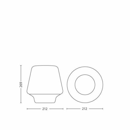 Philips 40802/74/16 - Stolní lampa MYLIVING WELLNESS 1xE27/12W/230V
