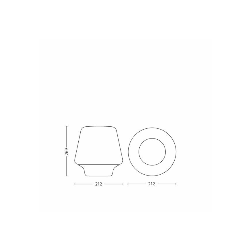 Philips 40802/74/16 - Stolní lampa MYLIVING WELLNESS 1xE27/12W/230V