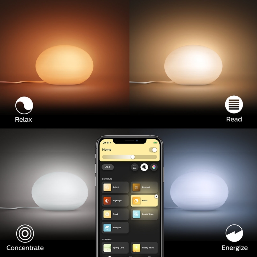 Philips 40904/31/P9 - LED Stolní lampa HUE FLOURISH 1xE27/9,5W/230V