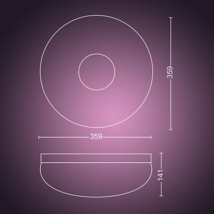 Philips 40905/31/P9 - LED Stropní svítidlo HUE FLOURISH LED/32W/230V