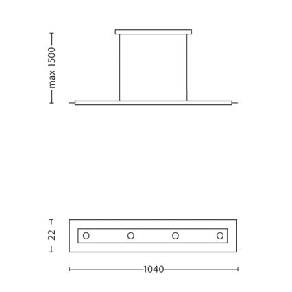 Philips 40926/30/16 - LED lustr INSTYLE MATRIX 4xLED/4,5W/230V