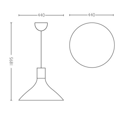 Philips - Stropní závěsné svítidlo E27/60W/230V