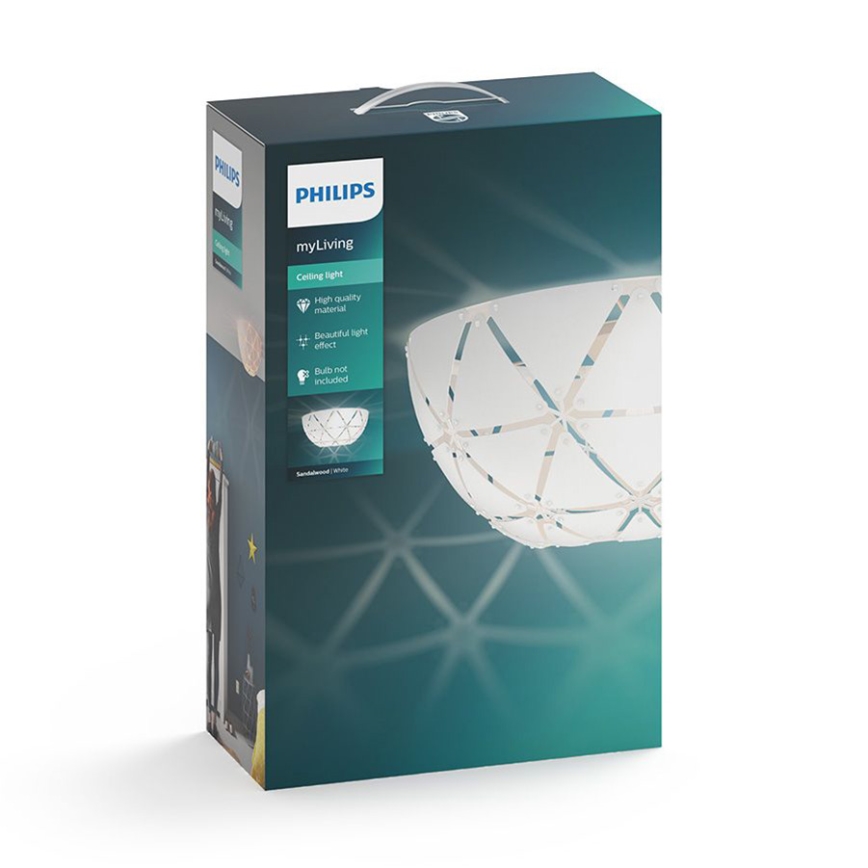 Philips 40964/31/PN - Stropní svítidlo MYLIVING SANDALWOOD 1xE27/60W/230V