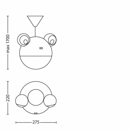 Philips 41022/33/16 - Dětský lustr MYKIDSROOM ANORA 1xE27/20W/230V