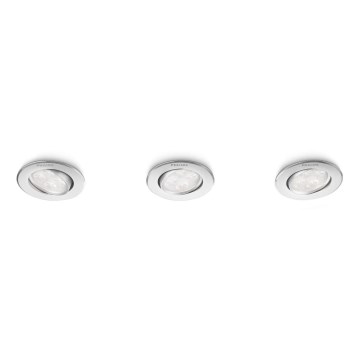 Philips 45091/48/16 - SADA 3x LED podhledové svítidlo ALBIREO 3xLED/4W/230V Philips 45091/48/16 - SADA 3x LED podhledové svítidlo ALBIREO 3xLED/4W/230V