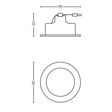 Philips 50113/31/P0 - SADA 3x LED Stmívatelné podhledové svítidlo CASEMENT LED/4,5W/230V