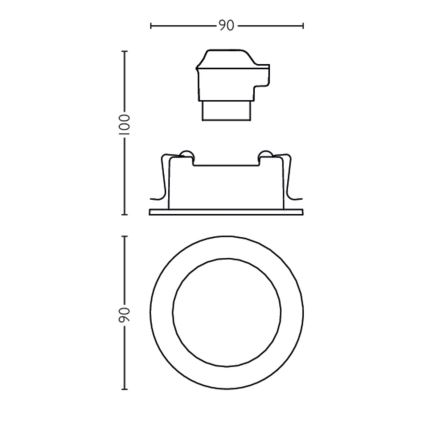 Philips 50181/87/PN - Podhledové svítidlo MYLIVING ENNEPER 1xGU10/5,5W/230V