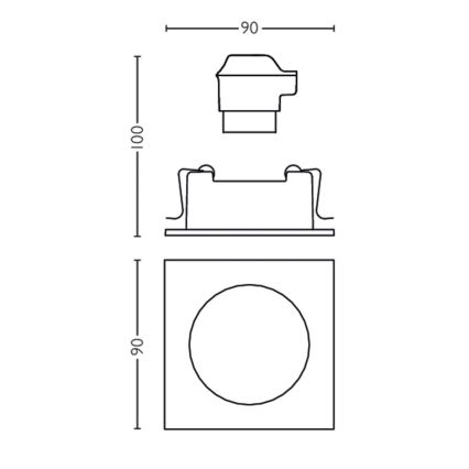 Philips 50191/87/PN - Podhledové svítidlo MYLIVING ENNEPER 1xGU10/5,5W/230V