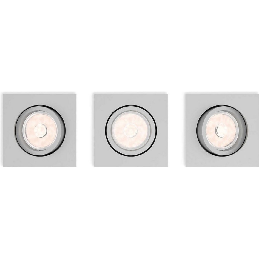 Philips 50193/87/PN - SADA 3x Podhledové svítidlo ENNEPER 1xGU10/5,5W/230V