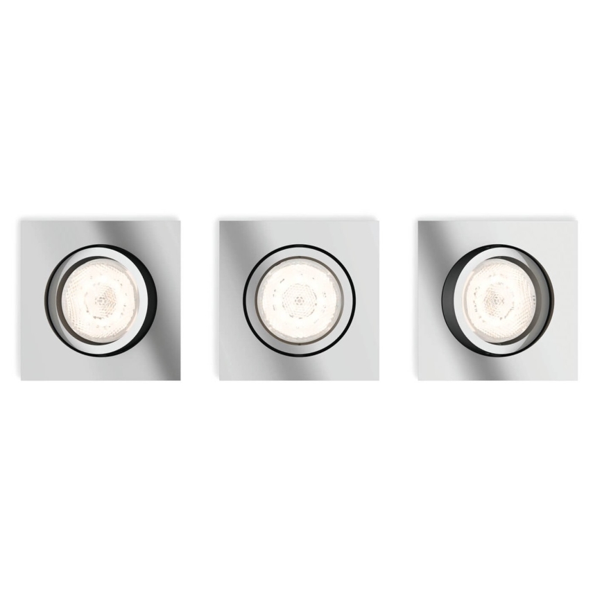 Philips  50393/11/P0 - SADA 3x LED Stmívatelné podhledové svítidlo SHELLBARK LED/4,5W/230V