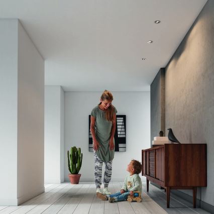 Philips - SADA 3x LED RGBW Stmívatelné podhledové svítidlo 1xGU10/4,8W/230V lesklý chrom + dálkové ovládání