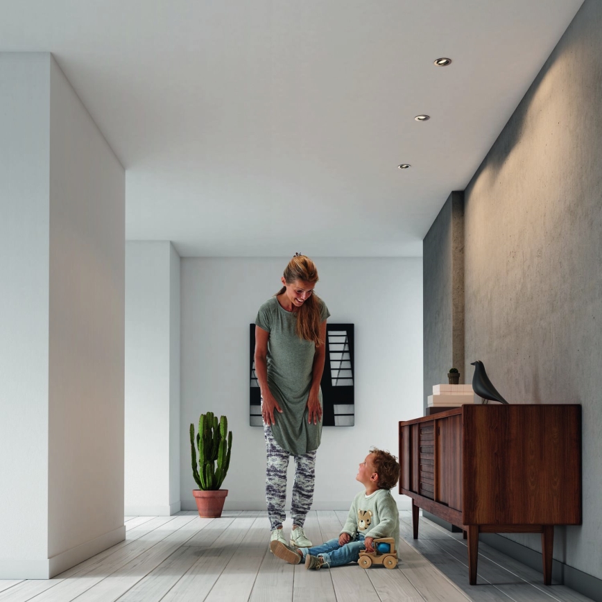 Philips - SADA 3x LED RGBW Stmívatelné podhledové svítidlo 1xGU10/4,8W/230V matný chrom + dálkové ovládání