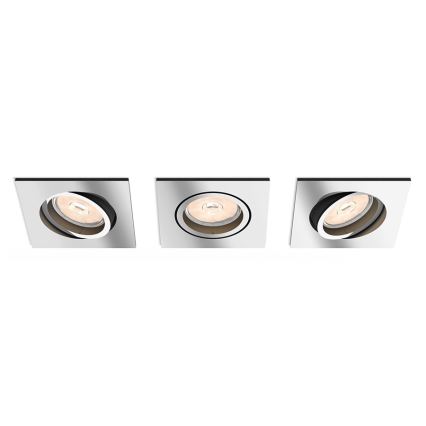 Philips 50403/11/PN - SADA 3x Podhledové svítidlo MYLIVING DONEGAL 3xGU10/5,5W/230V chrom