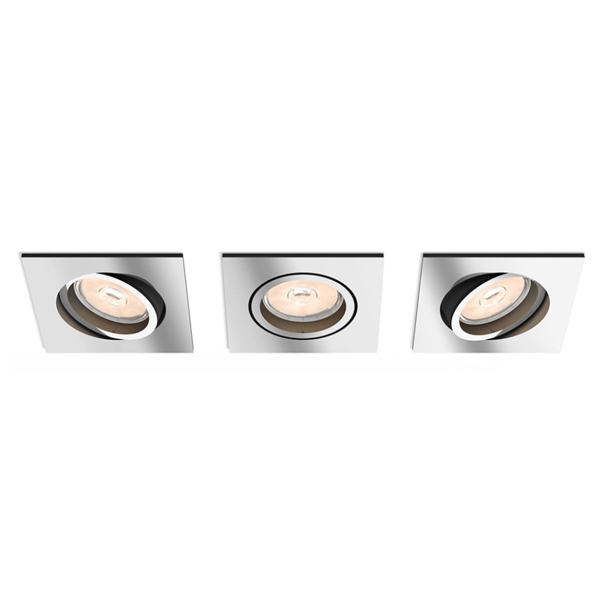 Philips 50403/11/PN - SADA 3x Podhledové svítidlo MYLIVING DONEGAL 3xGU10/5,5W/230V chrom