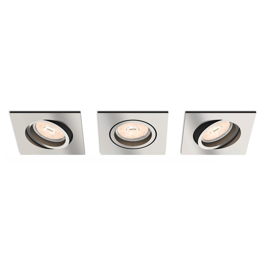 Philips 50403/17/PN - Podhledové svítidlo MYLIVING DONEGAL 3xGU10/5,5W/230V matný chrom