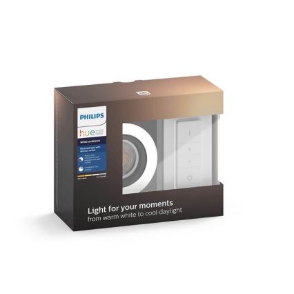 Philips - LED Stmívatelné svítidlo Hue MILLISKIN 1xGU10/5,5W/230V + dálkové ovládání 