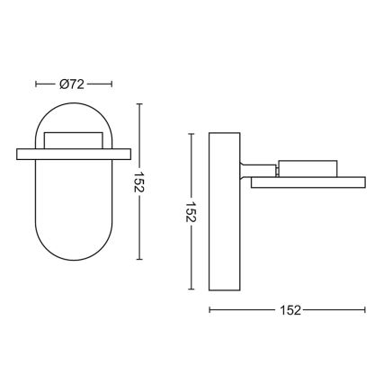 Philips - LED Stmívatelné bodové svítidlo 1xLED/4,5W/230V