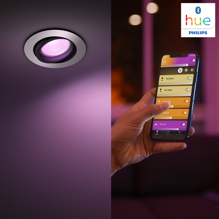 Philips 50451/48/P7 - LED RGB Podhledové svítidlo HUE CENTURA 1xGU10/5,7W/230V