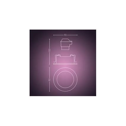 Philips 50451/48/P7 - LED RGB Podhledové svítidlo HUE CENTURA 1xGU10/5,7W/230V