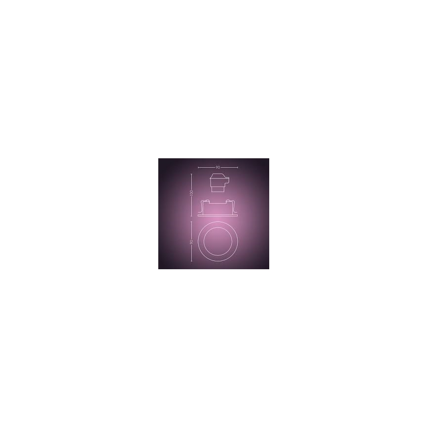 Philips 50451/48/P7 - LED RGB Podhledové svítidlo HUE CENTURA 1xGU10/5,7W/230V