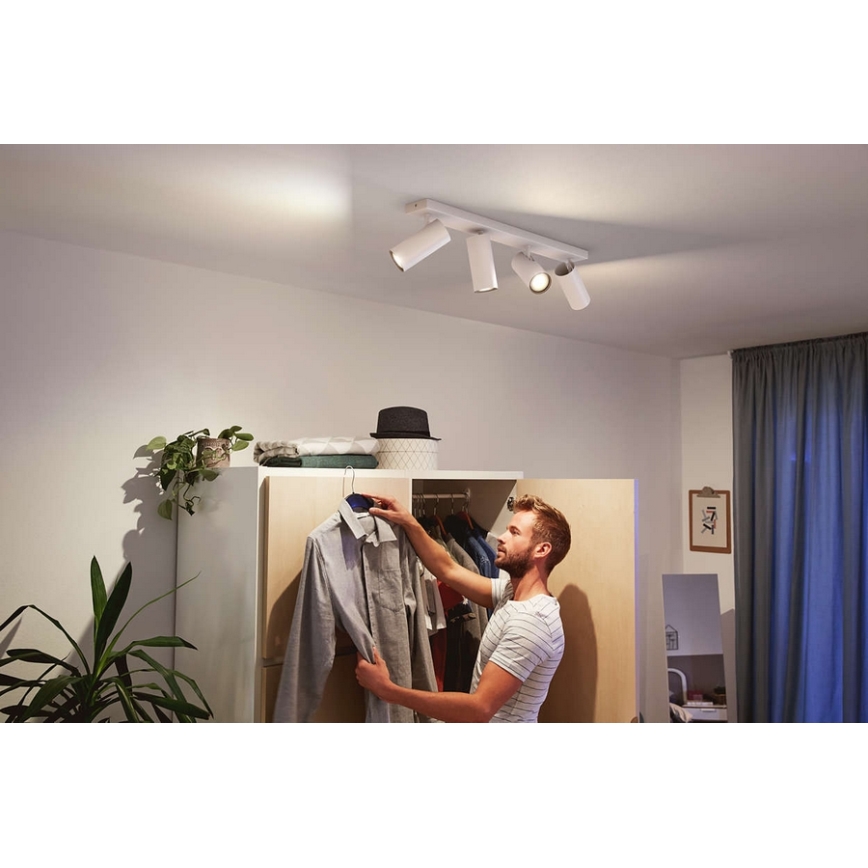 Philips 50464/31/P7 - LED Stmívatelné bodové svítidlo HUE BURATTO 4xGU10/5,5W