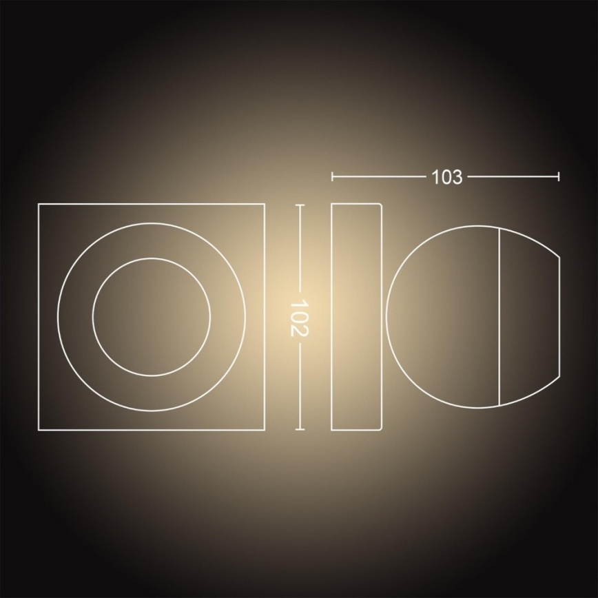 Philips - LED Stmívatelné bodové svítidlo Hue BUCKRAM 1xGU10/5W/230V + dálkové ovládání 