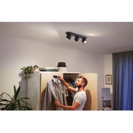 Philips - LED Stmívatelné bodové svítidlo Hue BUCKRAM 3xGU10/5W/230V + dálkové ovládání 