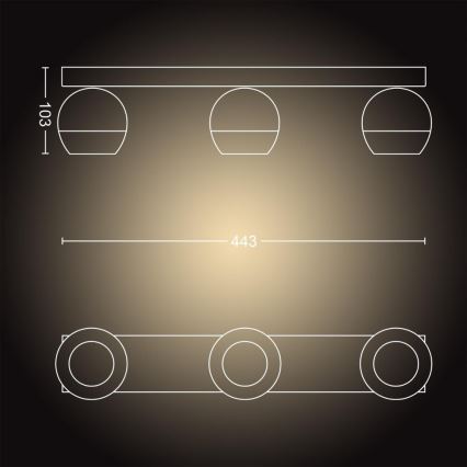 Philips - LED Stmívatelné bodové svítidlo Hue BUCKRAM 3xGU10/5W/230V + dálkové ovládání 