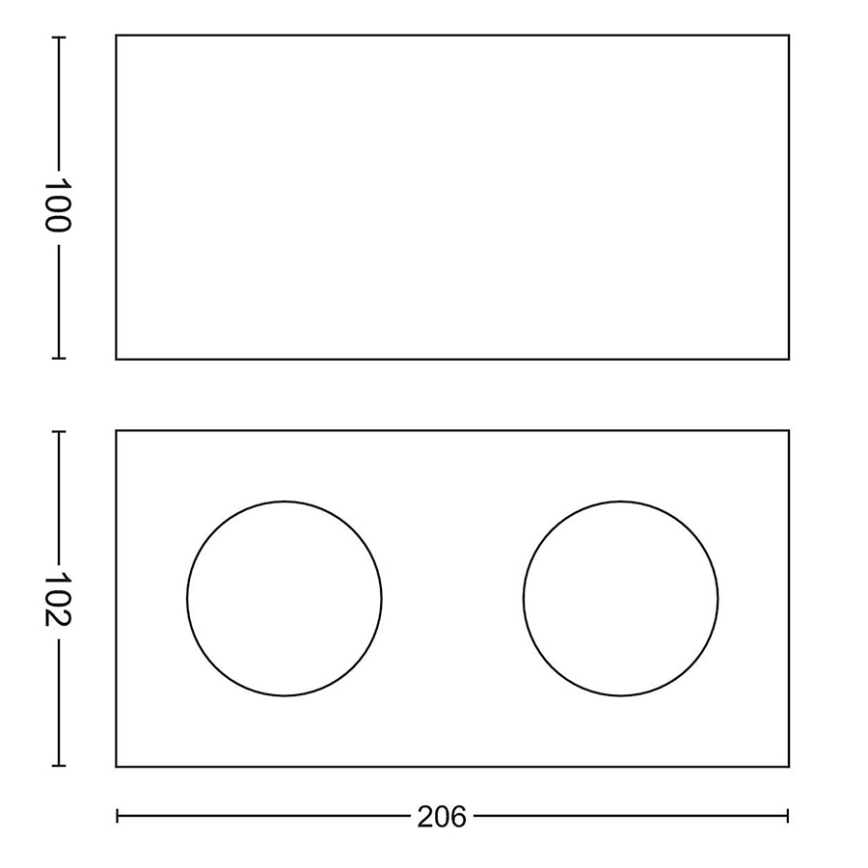Philips 50492/31/P0 - LED bodové svítidlo MYLIVING BOX 2xLED/4,5W/230V