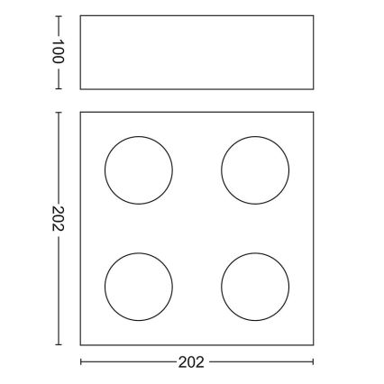 Philips - LED Stmívatelné bodové svítidlo 4xLED/4,5W/230V