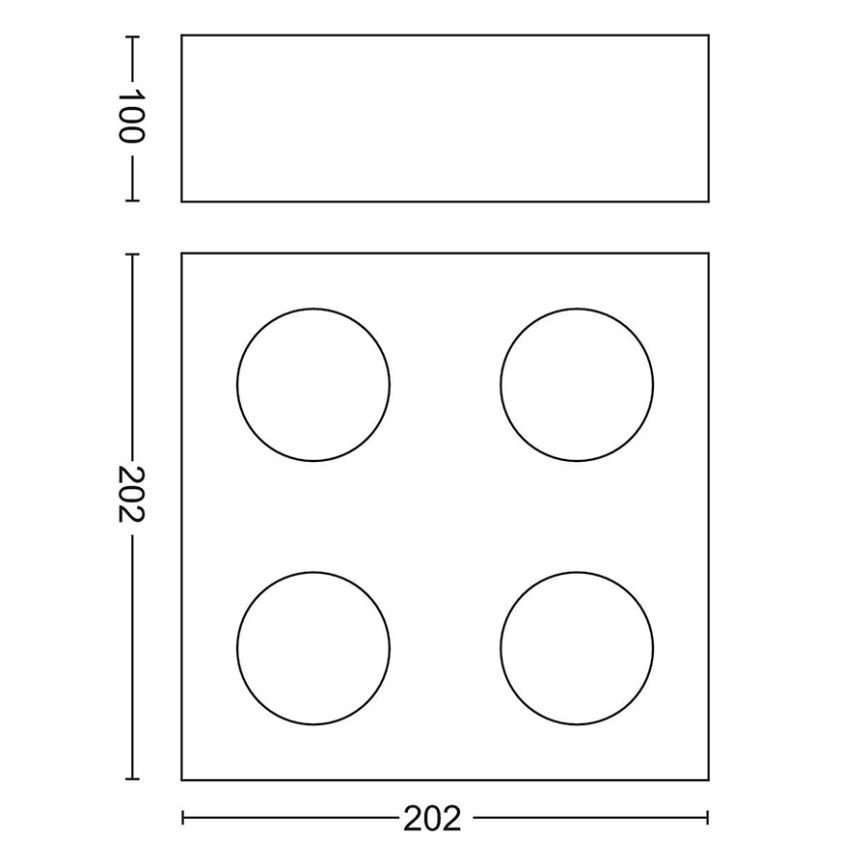Philips 50494/30/P0 - LED bodové svítidlo MYLIVING BOX 4xLED/4,5W/230V